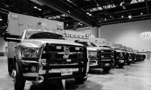 ambulances in a row